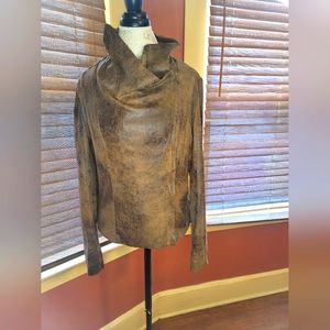 Silence + Noise Soft Faux leather/Suede Moto jacket